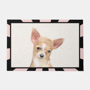 Chihuahua Painting - Cute Original Dog Art Doormat