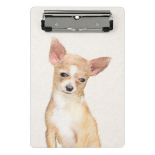 Chihuahua Painting - Cute Original Dog Art Mini Clipboard
