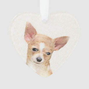 Chihuahua Painting - Cute Original Dog Art Ornament