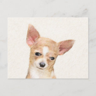 Chihuahua Painting - Cute Original Dog Art Postcard