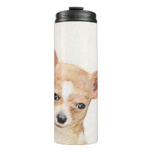 Chihuahua Painting - Cute Original Dog Art Thermal Tumbler