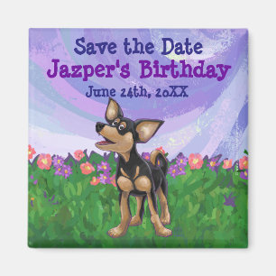 Chihuahua Party Centre Magnet