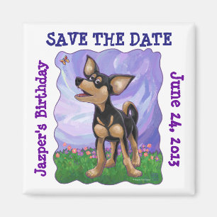 Chihuahua Party Centre Magnet
