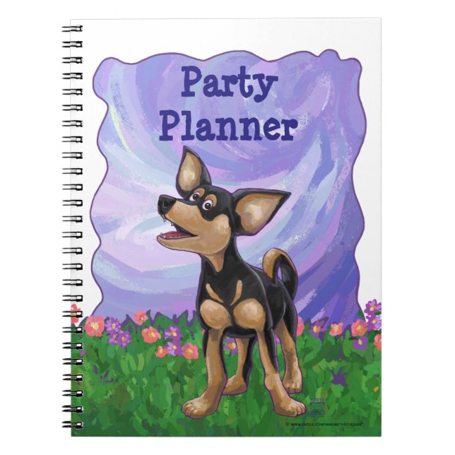 Chihuahua Party Centre Notebook (Front)