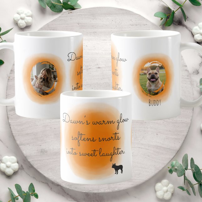 Chihuahua Pastel Orange Mug with Custom Photos (Creator Uploaded)