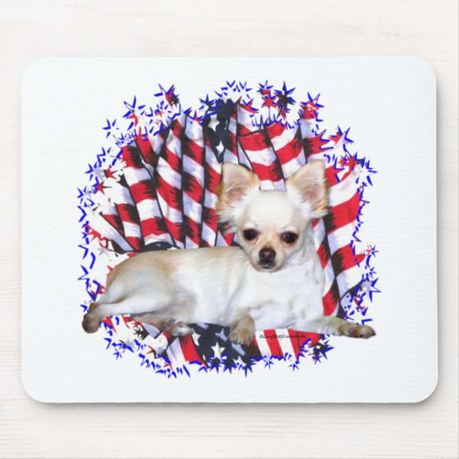 Chihuahua Patriot Mouse Pad (Front)