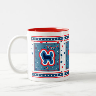 Chihuahua Patriotic Red White And Blue 4th Of July Two-Tone Coffee Mug