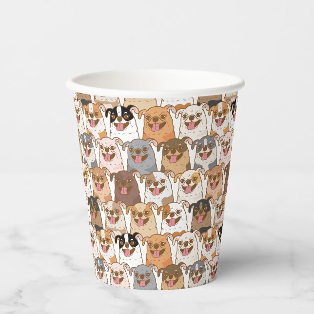 Chihuahua Pattern Paper Cups (Front)