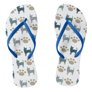 Chihuahua & Paw Flip Flops
