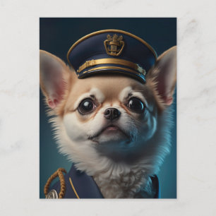 Chihuahua Pilot Captain Postcard