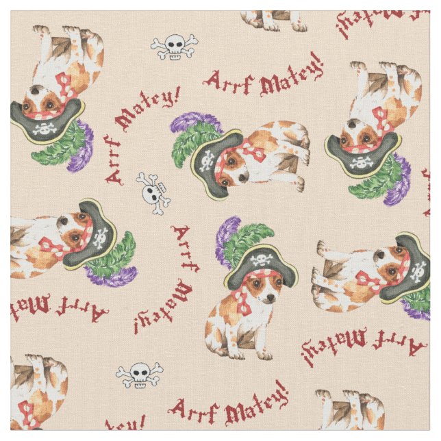 Chihuahua Pirate Fabric (Close Up)