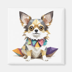 Chihuahua Playful Adorable Fun Animal Colourful Pe Magnet