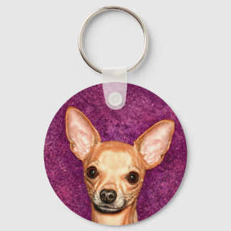 Chihuahua Portrait Key Ring
