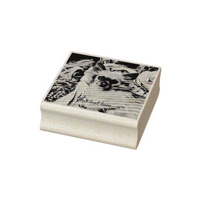 Chihuahua power personalized rubber stamp (Stamp)