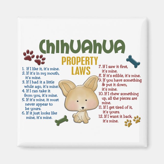 Chihuahua Property Laws 4 Magnet (Front)