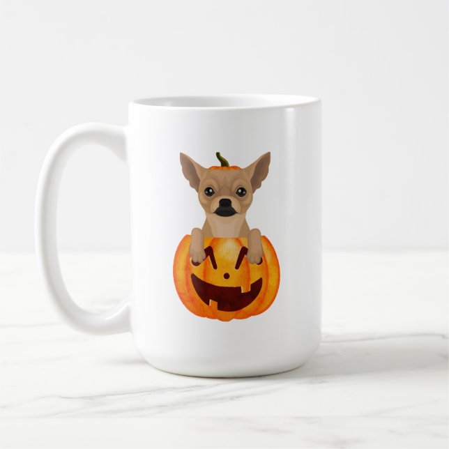 Chihuahua Pumpkin    Coffee Mug (Left)