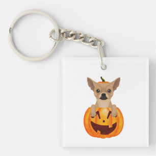 Chihuahua Pumpkin    Key Ring