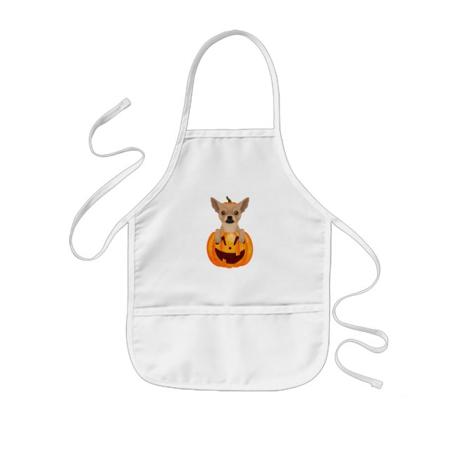 Chihuahua Pumpkin    Kids Apron (Front)