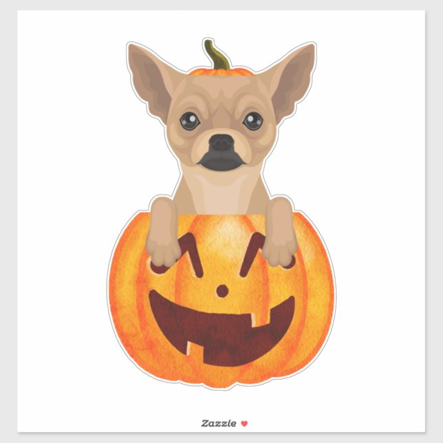 Chihuahua Pumpkin  Sticker (Sheet)