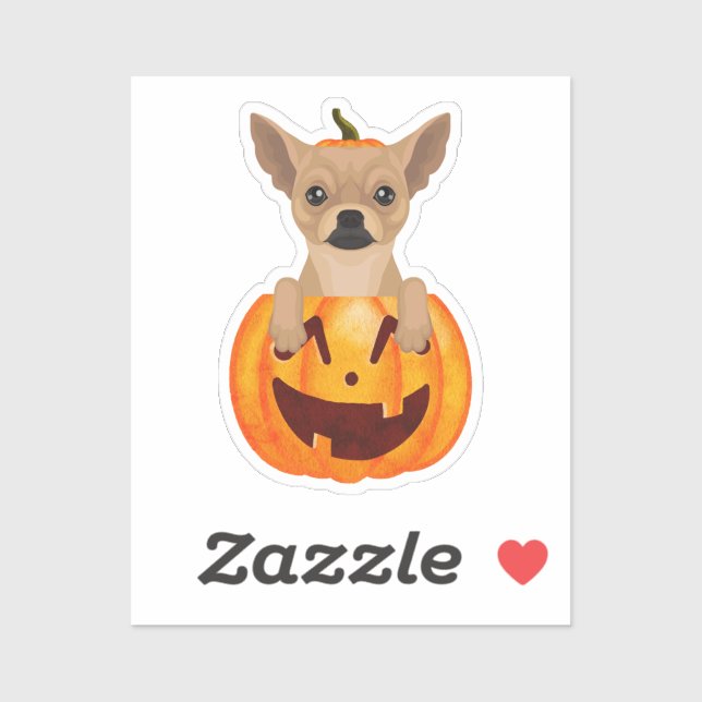 Chihuahua Pumpkin  Sticker (Sheet)