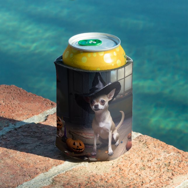 Chihuahua Pumpkins Halloween Scary Can Cooler (In Situ Pool)