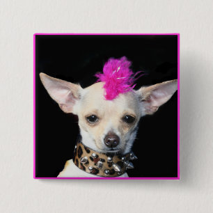 Chihuahua Punk Button