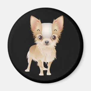 Chihuahua Puppy Dog Black Fridge Magnet