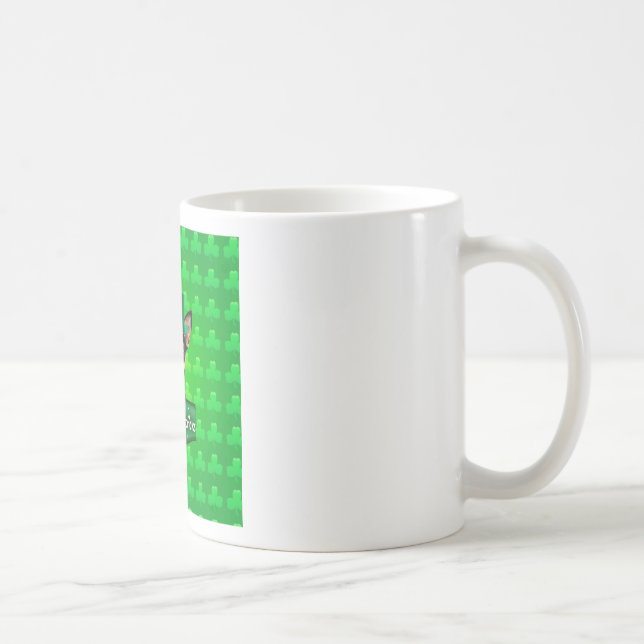 Chihuahua Puppy Dog St. Patrick's Day Green Clover Coffee Mug (Right)