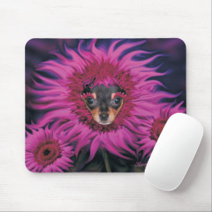 Chihuahua Puppy Flower Blossom Mouse Pad