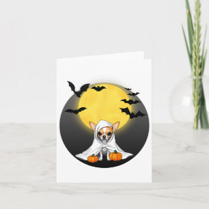 Chihuahua Puppy Ghost Halloween Costume - Small Do Card