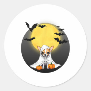 Chihuahua Puppy Ghost Halloween Costume - Small Do Classic Round Sticker