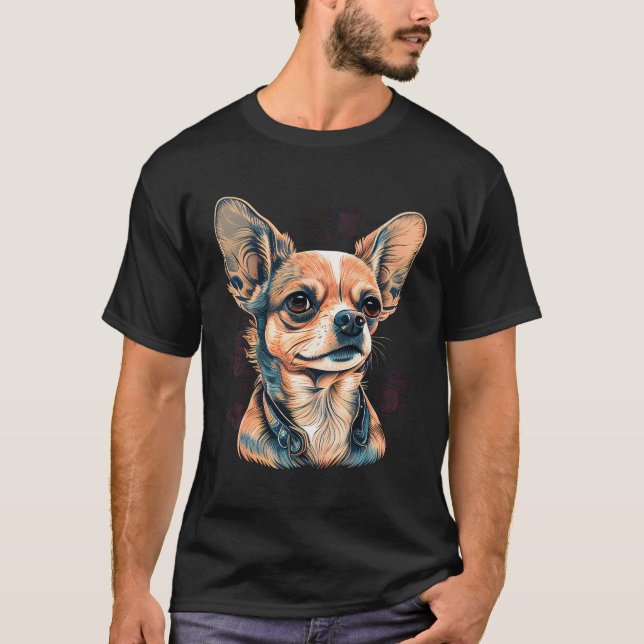 Chihuahua Puppy Mum Funny Dog Cute Beautiful Motif T-Shirt (Front)