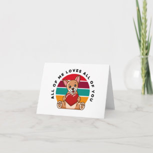 Chihuahua Retro Sunset Valentine Holiday Card