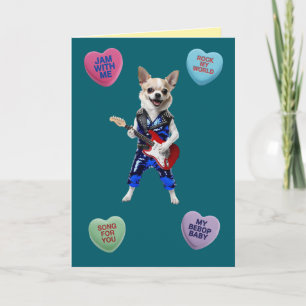 Chihuahua Rocker Valentine Card