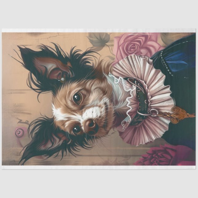 Chihuahua Royalty Photography Decoupage Tissue Paper (Front)