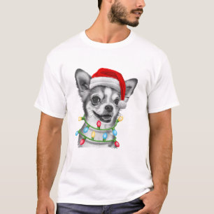 Chihuahua Santa Christmas Tree Lights Xmas Boys Do T-Shirt