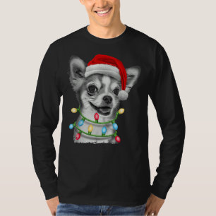 Chihuahua Santa Christmas Tree Lights Xmas  Boys K T-Shirt