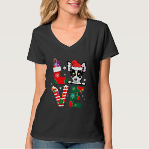 Chihuahua Santa Claus Christmas Dogs Pyjamas T-Shirt