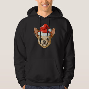Chihuahua Santa Hat Christmas Chihuahua Hoodie