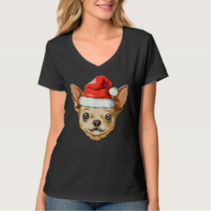 Chihuahua Santa Hat Christmas Chihuahua T-Shirt