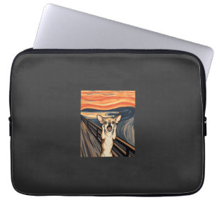 Chihuahua Scream Expressionist Dog Art_1 Laptop Sleeve
