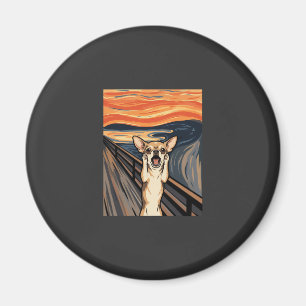 Chihuahua Scream Expressionist Dog Art_1 Magnet