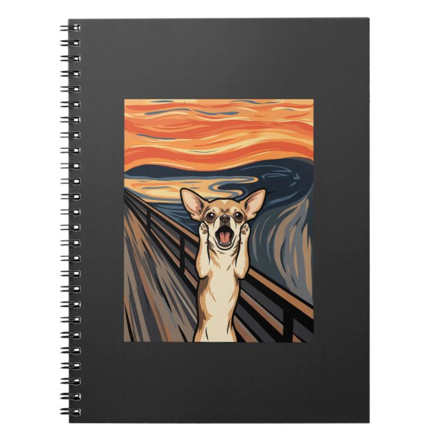 Chihuahua Scream Expressionist Dog Art_1 Notebook (Front)