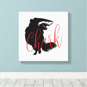 Chihuahua + Shark = Chark  Canvas Print