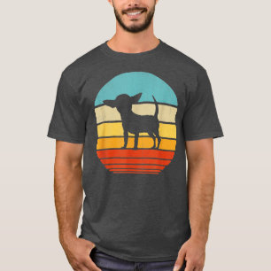 Chihuahua Silhouette 60s 70s Gifts Dog Lover T-Shirt