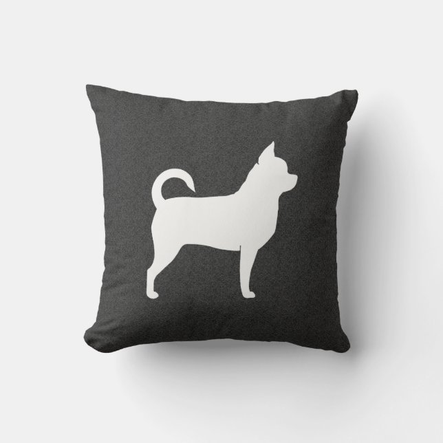Chihuahua Silhouette Cushion (Front)