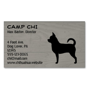 Chihuahua Silhouette Magnetic Business Card