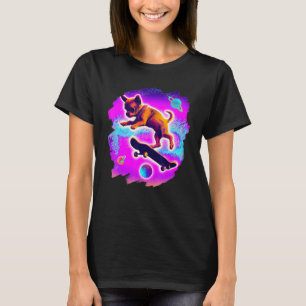 Chihuahua Skateboarding Outer Space Retro Vintage T-Shirt