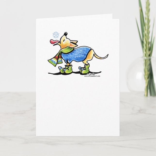 Chihuahua Snowflake Custom Christmas Greeting Holiday Card (Front)