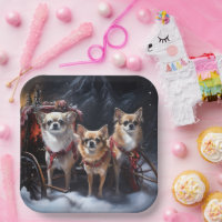 Chihuahua Snowy Sleigh Christmas Decor